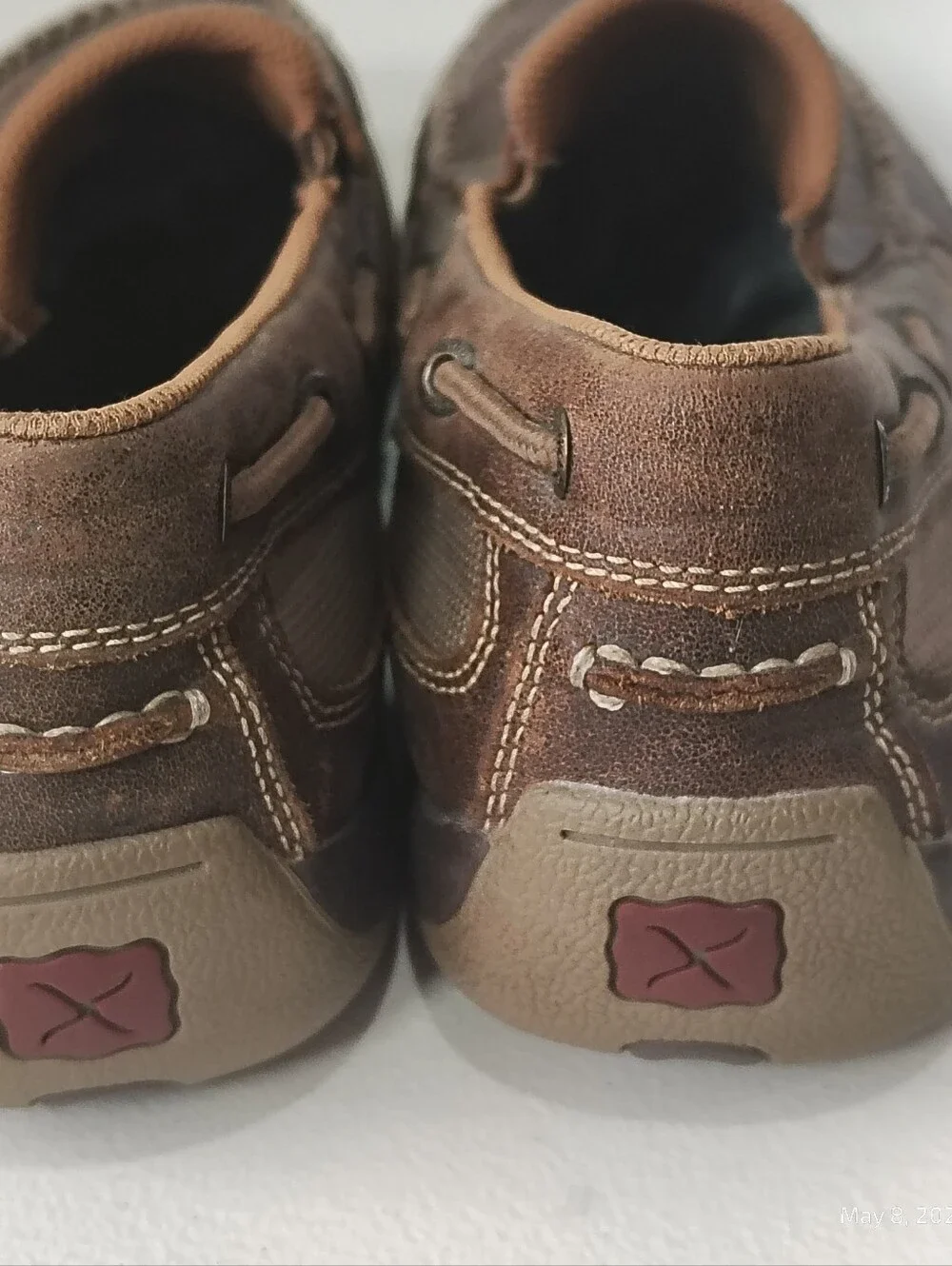Twisted X Slip On Driving Moc Men's size 9.5M MDMS002 CASUAL DAILY BROWN LEATHER